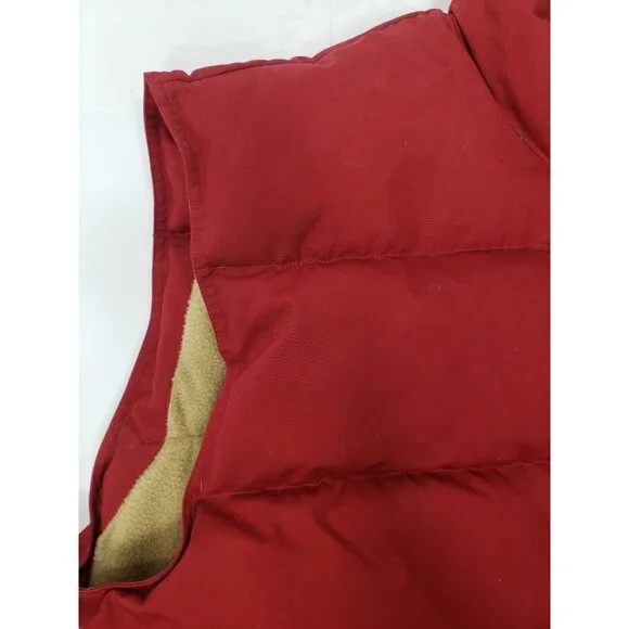 Cabelas Premier Northern Goose Down Puffer Vest Sherpa Lined Red Size 3XL Tall - Picture 4 of 12